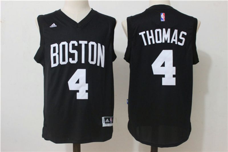 Men Boston Celtics #4 Isaiah Thomas Black NBA Jerseys
